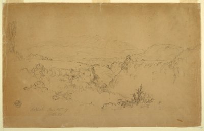 Zeichnung, Blick auf den Mount Pichincha von Chillo, Ecuador, 26. Juni 1857 von Frederic Edwin Church